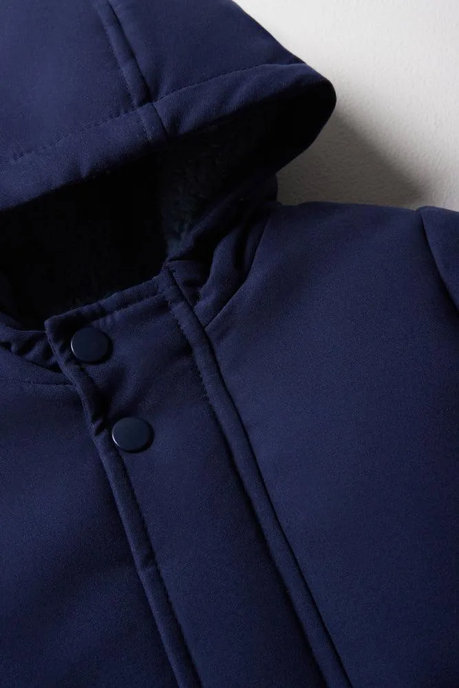 Hooded Parka Jacket Navy