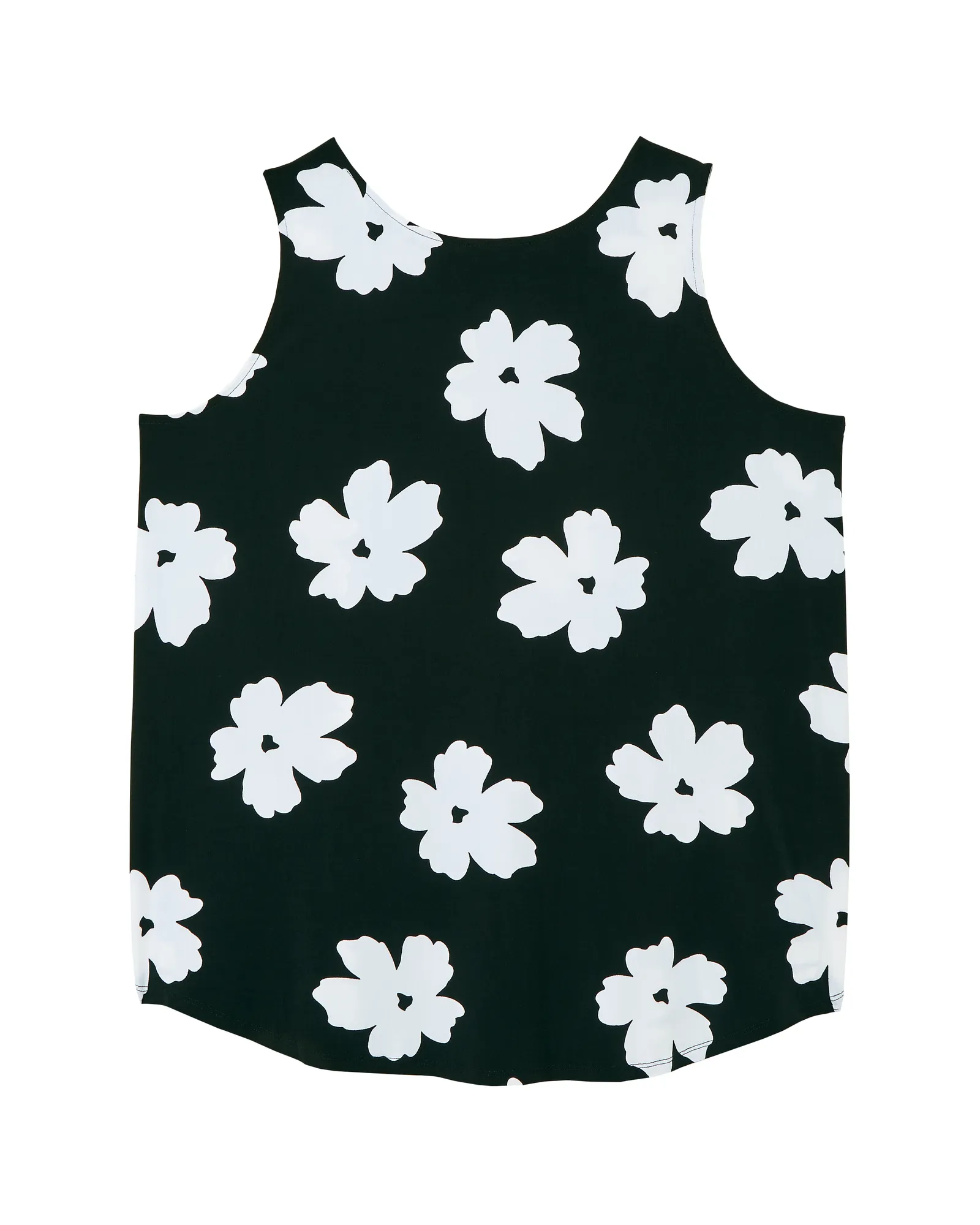 Isabelle Sleeveless Tunic Top | Black / White