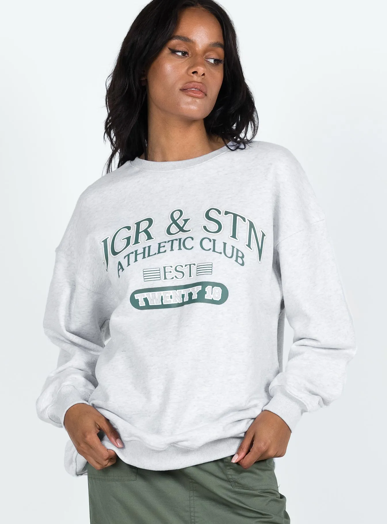 JGR & STN Clubhouse Oversized Sweatshirt Grey