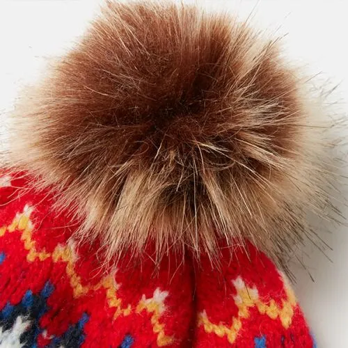 Joules | Shetland Fair Isle Hat | Women's | Red