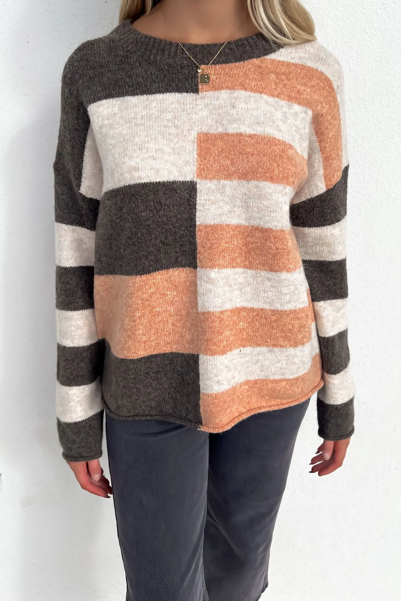 Karlee Knit Jumper Brown Multi