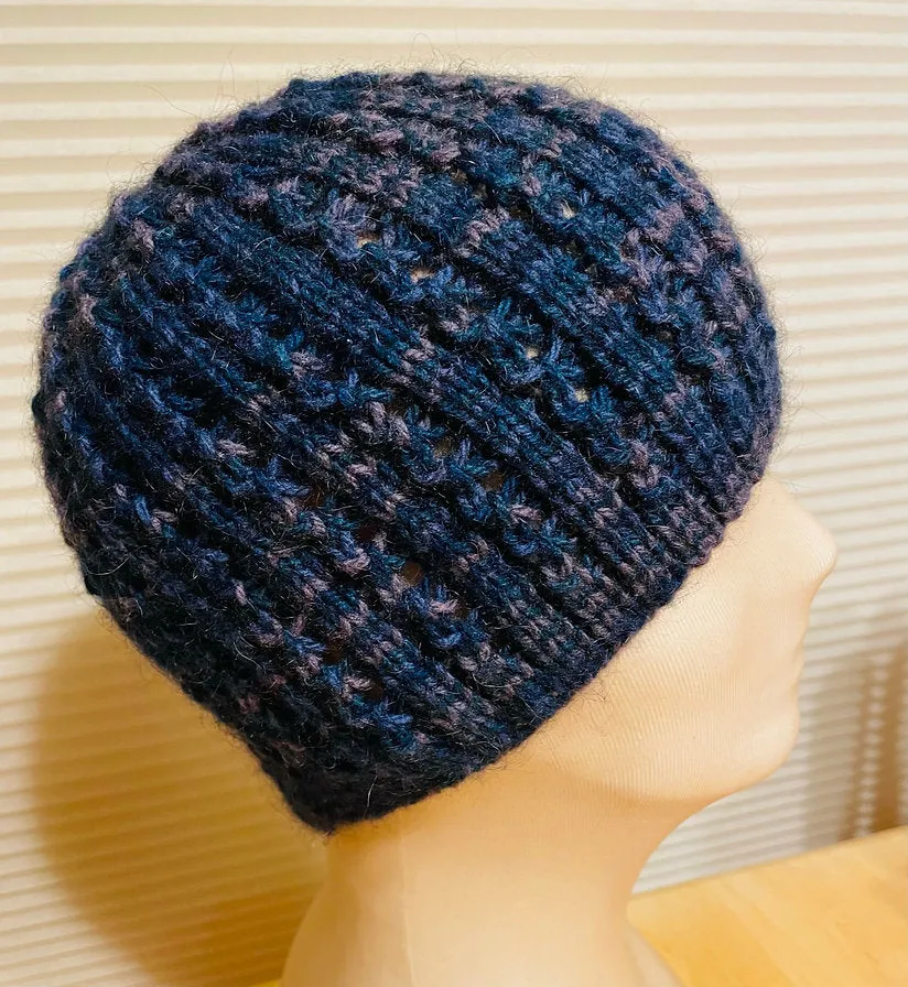 Knitting Pattern Double Lace Rib Hat