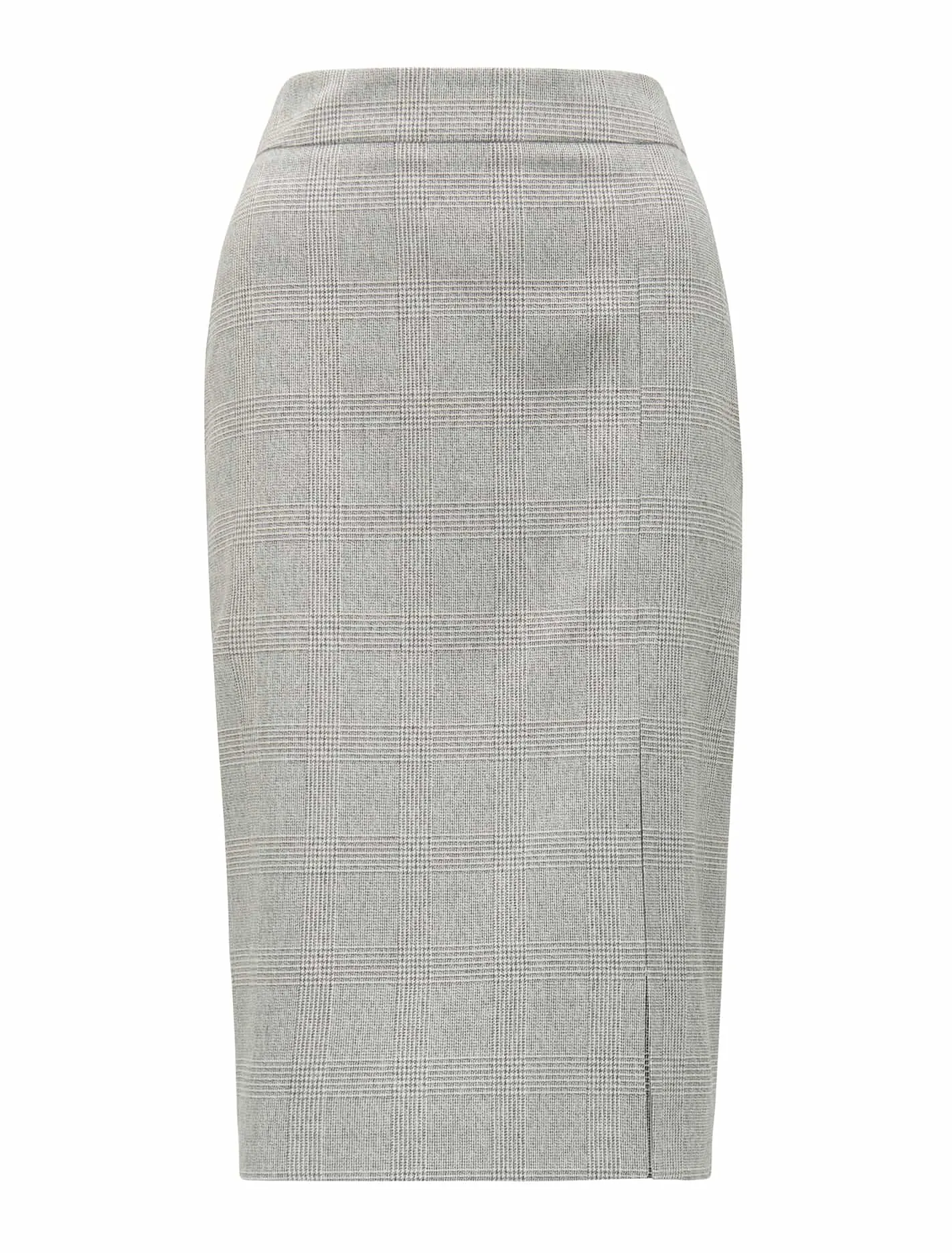 Kylie Check Split Midi Skirt