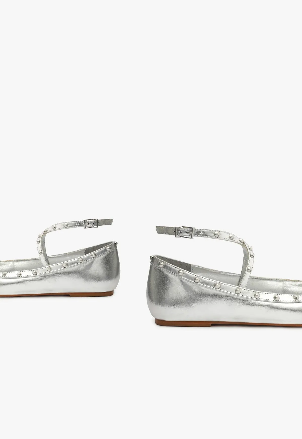 Larissa Metallic Leather Flat