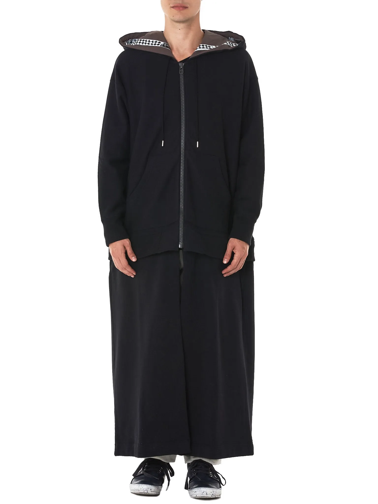 Long Hooded Deconstruction Parka (CHGSWM03-BLACK)