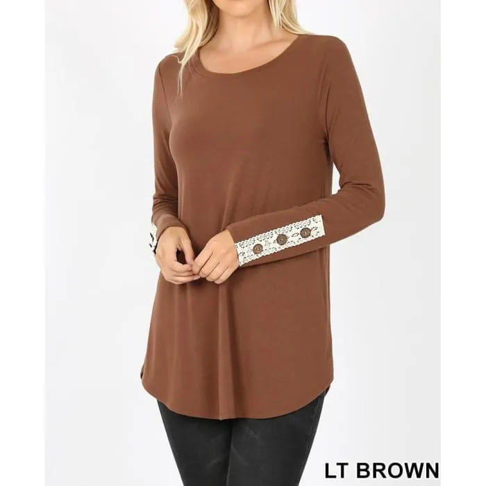 Lt. Brown Tunic w Trimmed Cuff