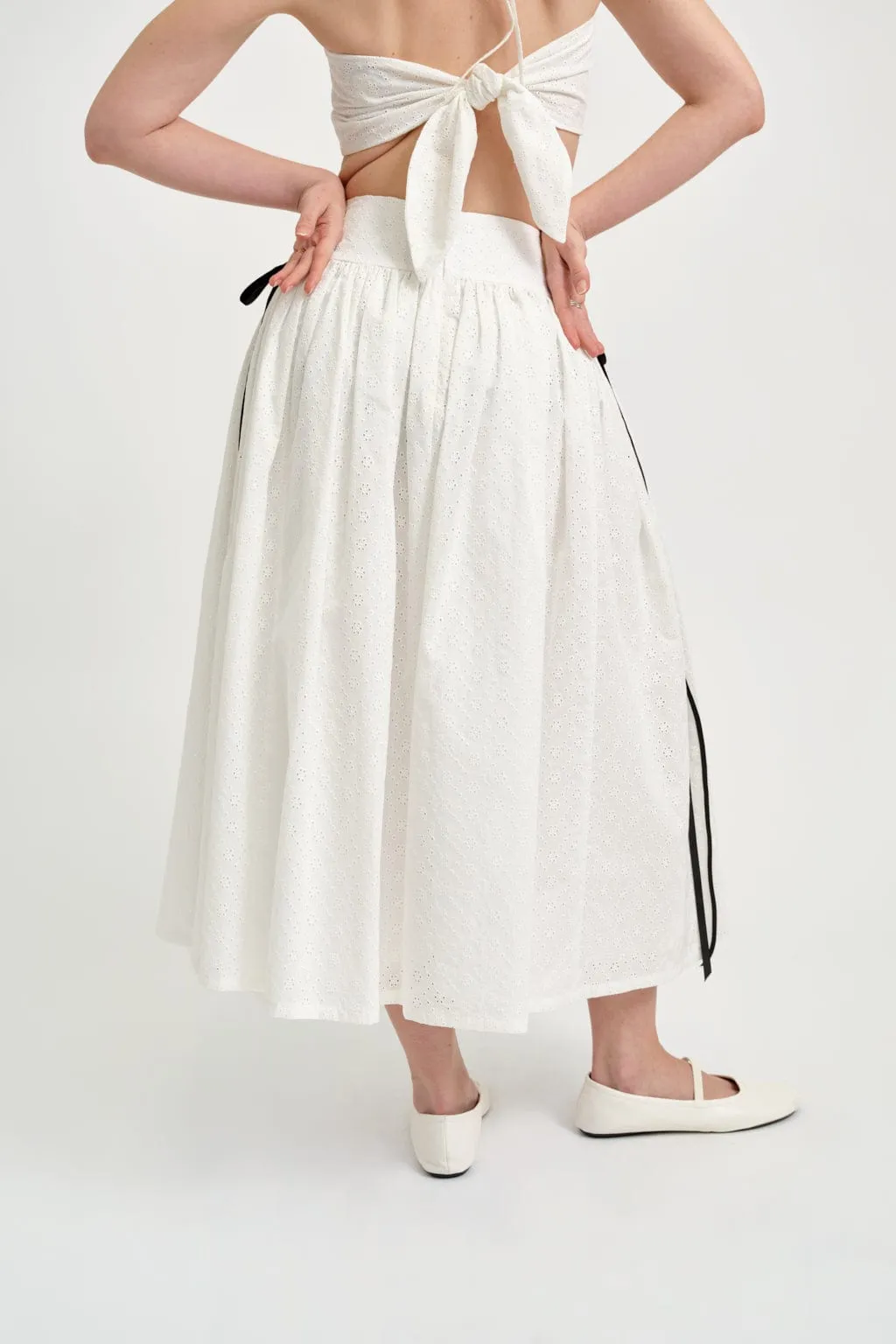 Lucille Skirt White Eyelet