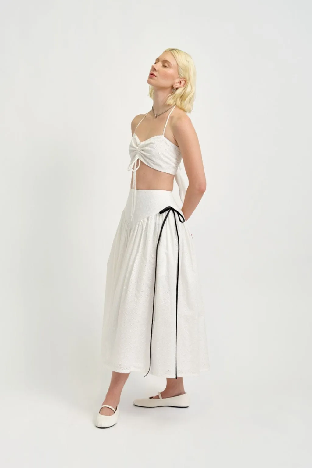 Lucille Skirt White Eyelet