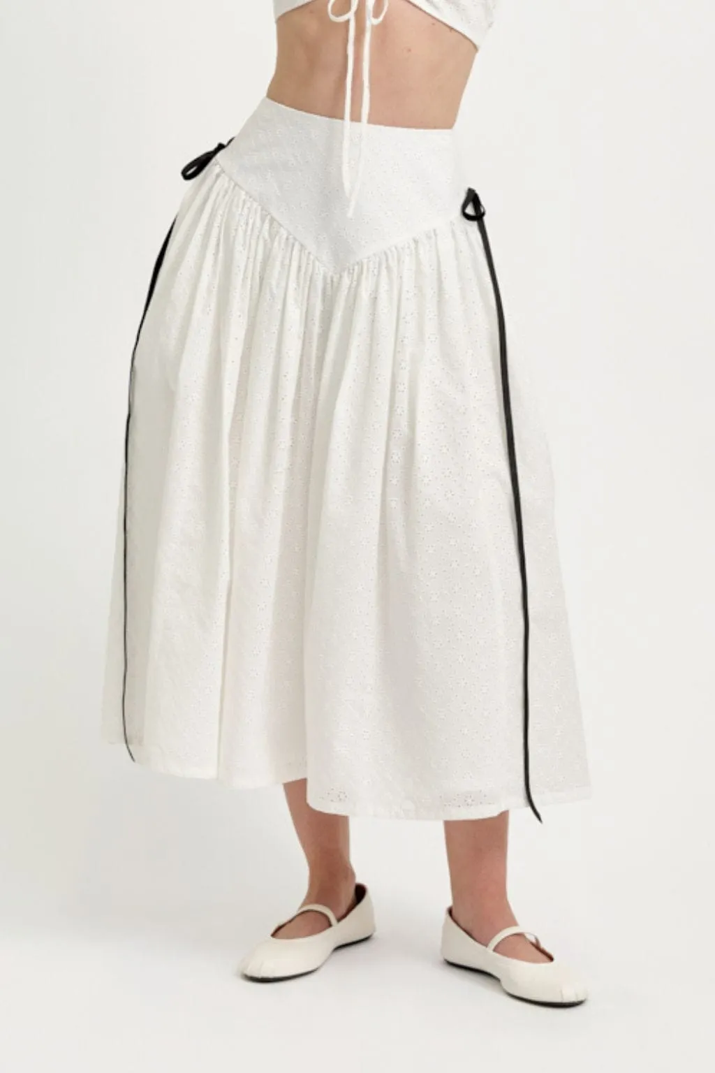 Lucille Skirt White Eyelet