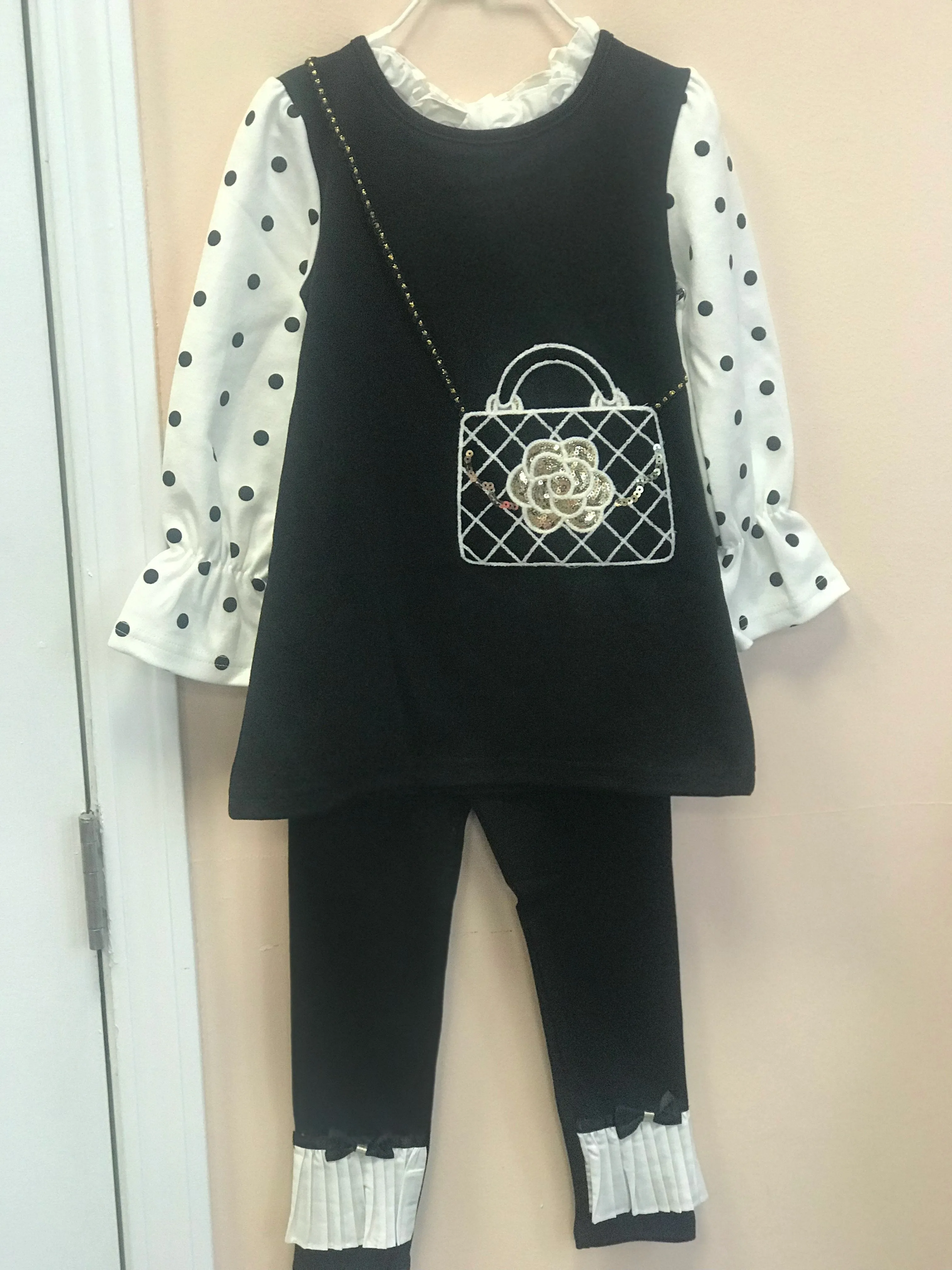 Maeli Rose Black Purse Pack Long Sleeve Tunic