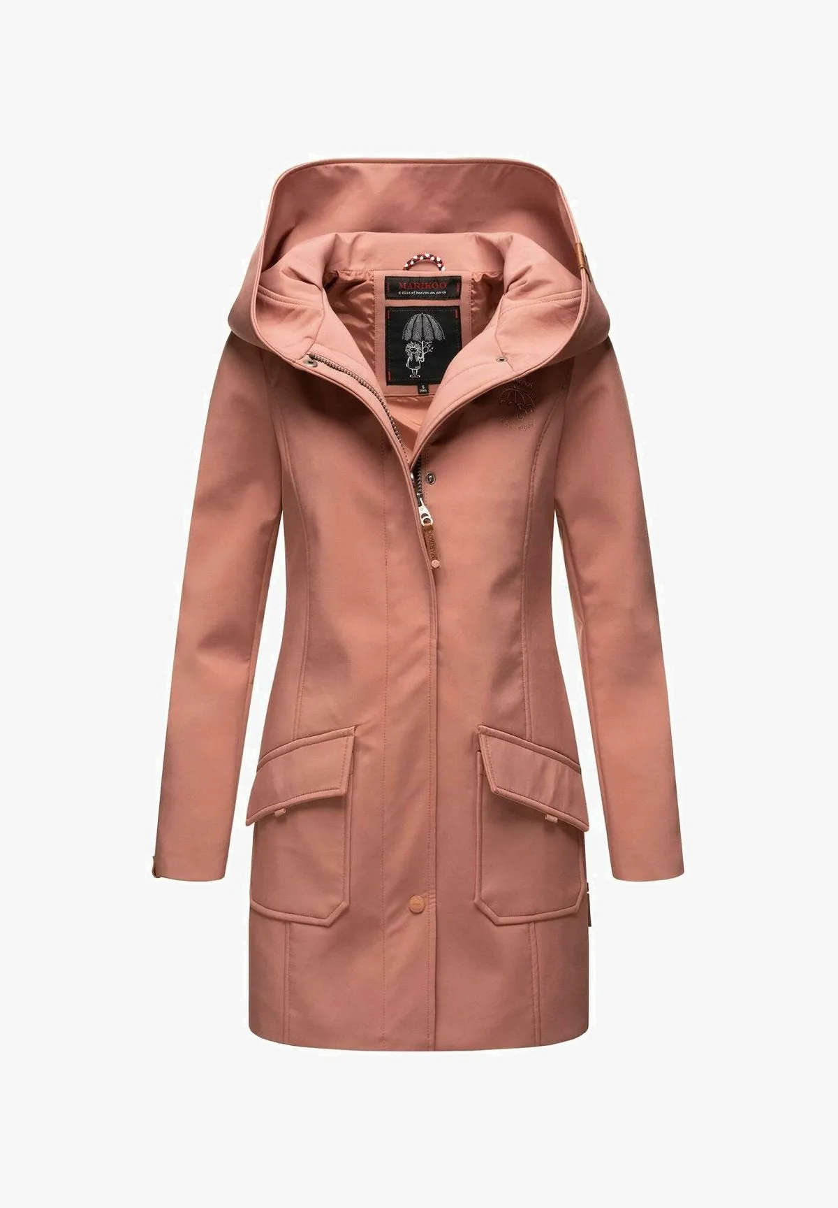 Marikoo parka with hood, terracotta