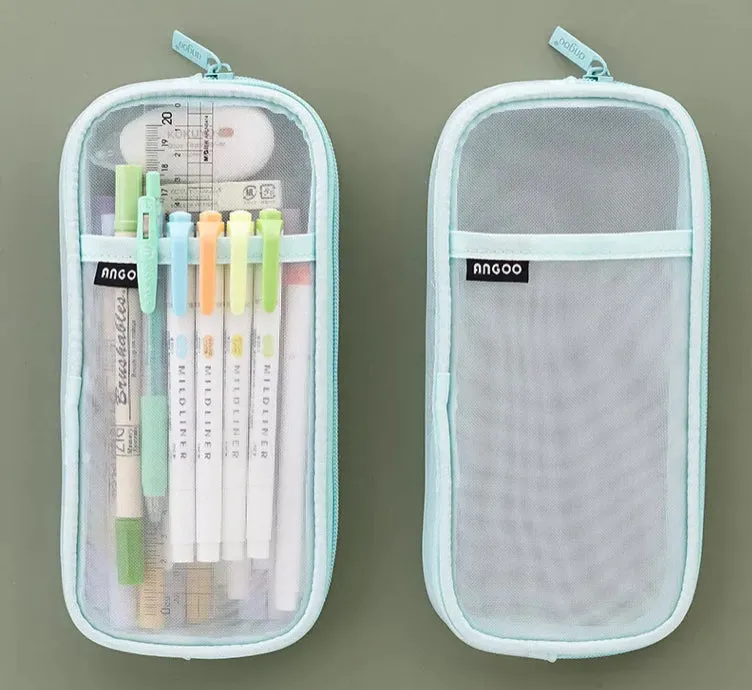 Mesh Large Capacity Pencil Cases