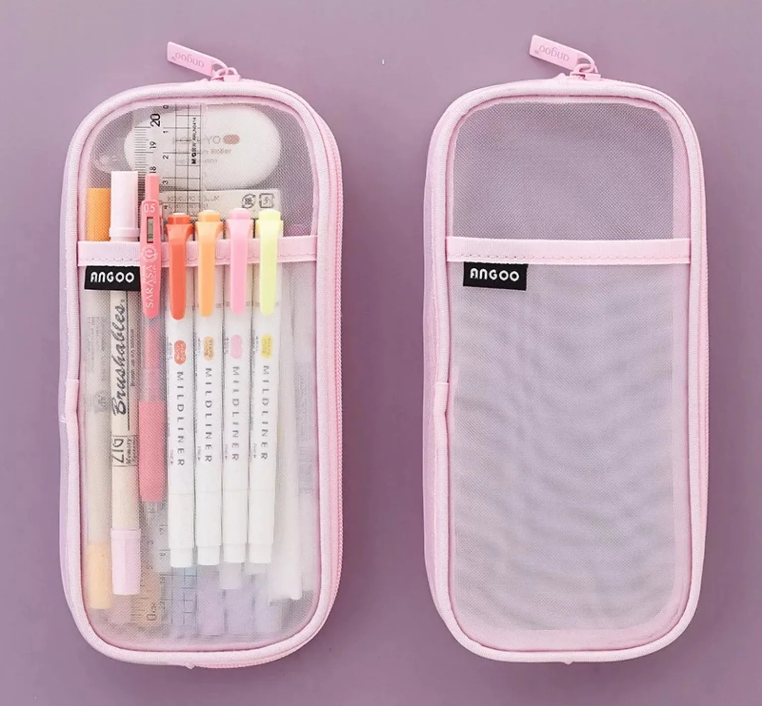 Mesh Large Capacity Pencil Cases