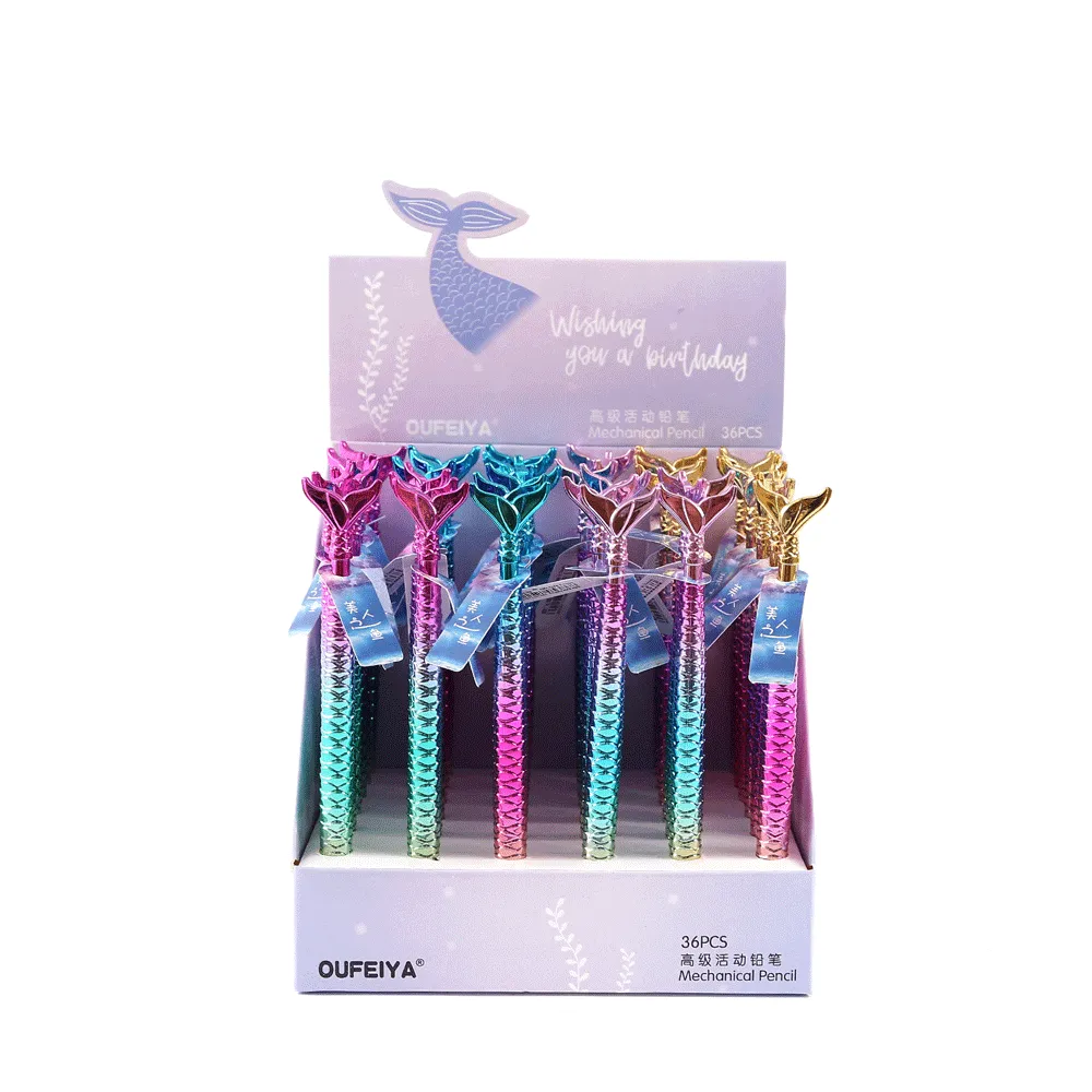 Metallic Rainbow Mermaid Tail Mechanical Pencil