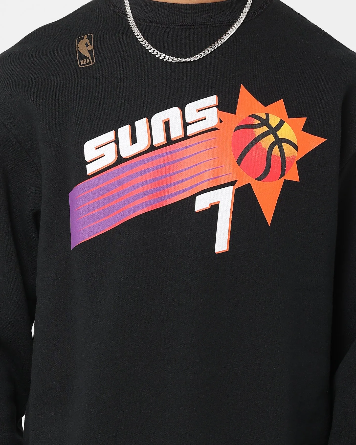 Mitchell & Ness Phoenix Suns Wordmark Crewneck Faded Black