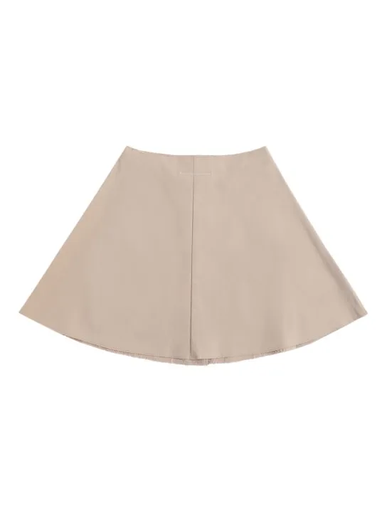 MM6 Maison Margiela   Embroidered logo cotton poplin skirt 