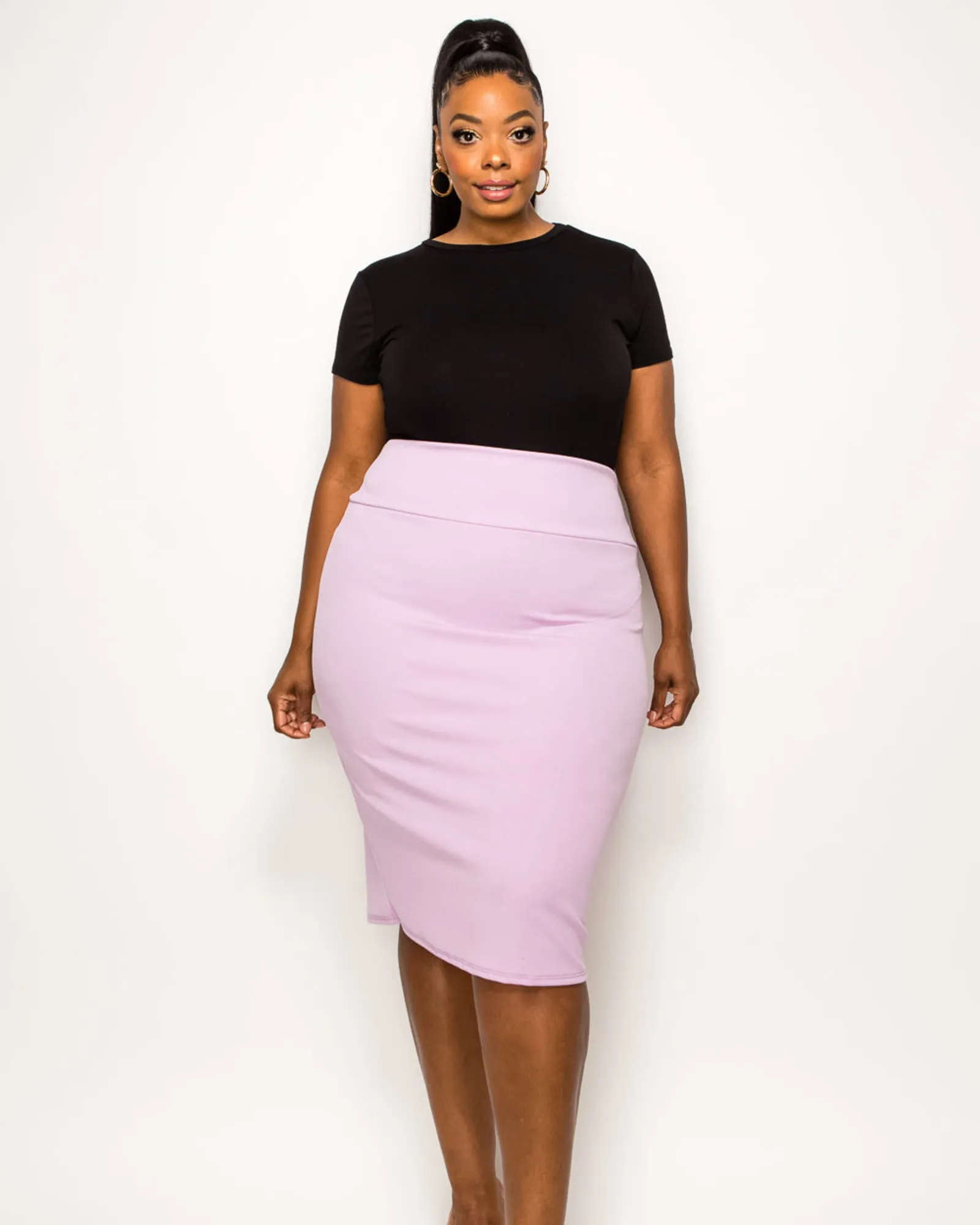 Molly Pencil Skirt | Lavender