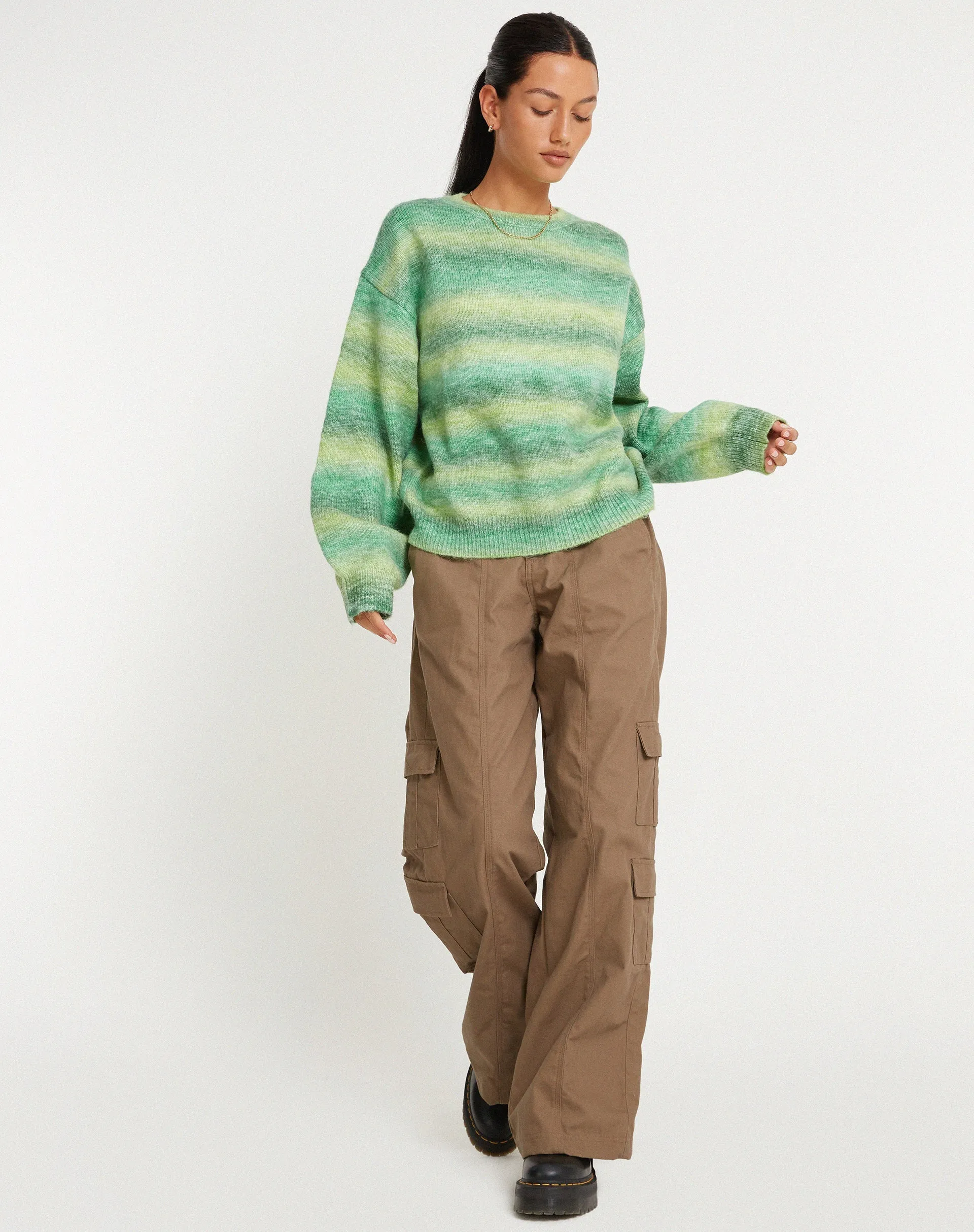 MOTEL X OLIVIA NEILL Oversized Ammaria Jumper in Green