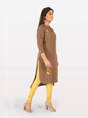 Neeru's Women L Peach Color Georgette Fabric Tunic 40