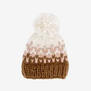 Nell Stripe Hat, Walnut/Blush