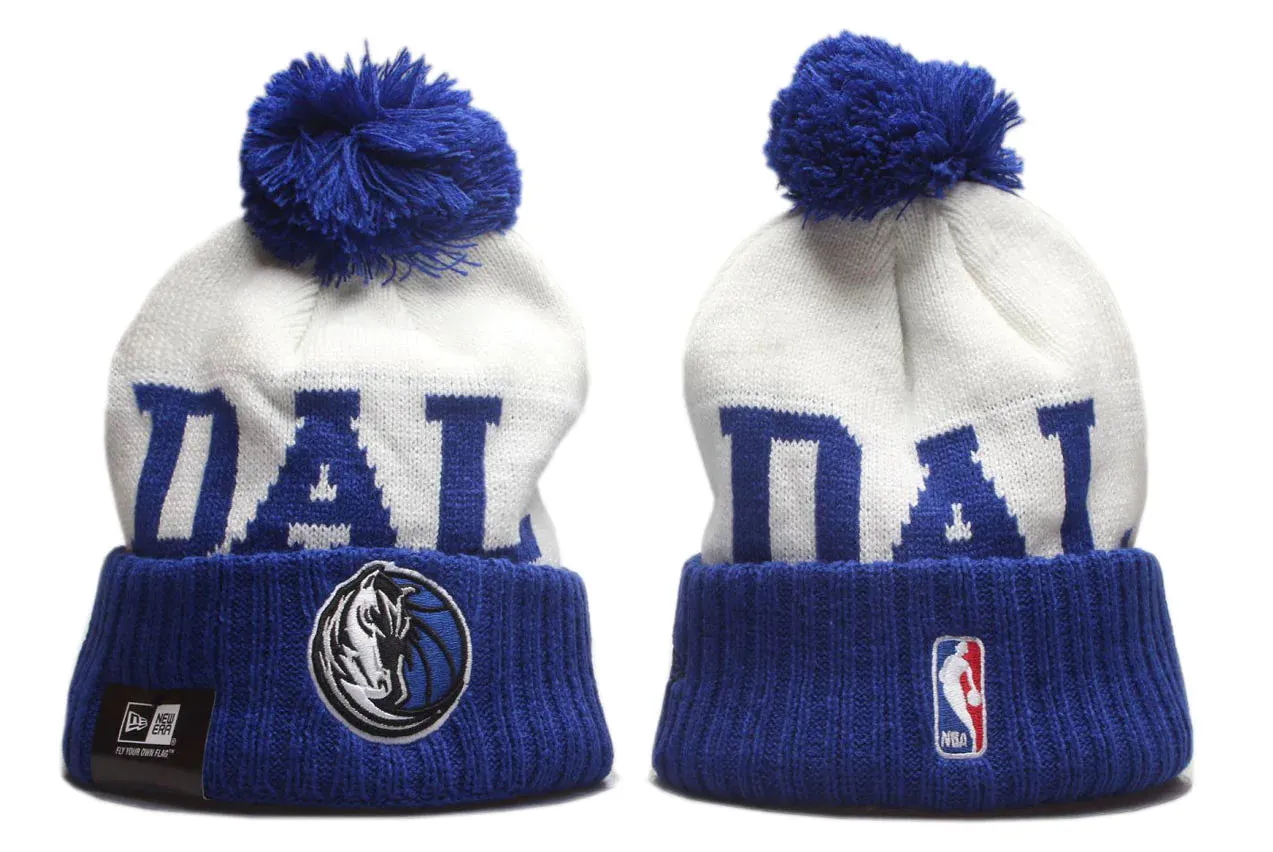 New Era® Official NBA Sideline Sport Embroidered Cuffed Knit Hat with Pom