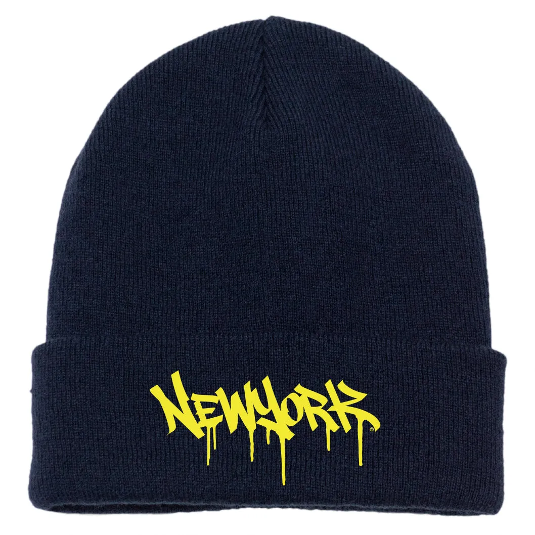 New York Graffiti Knit Hat