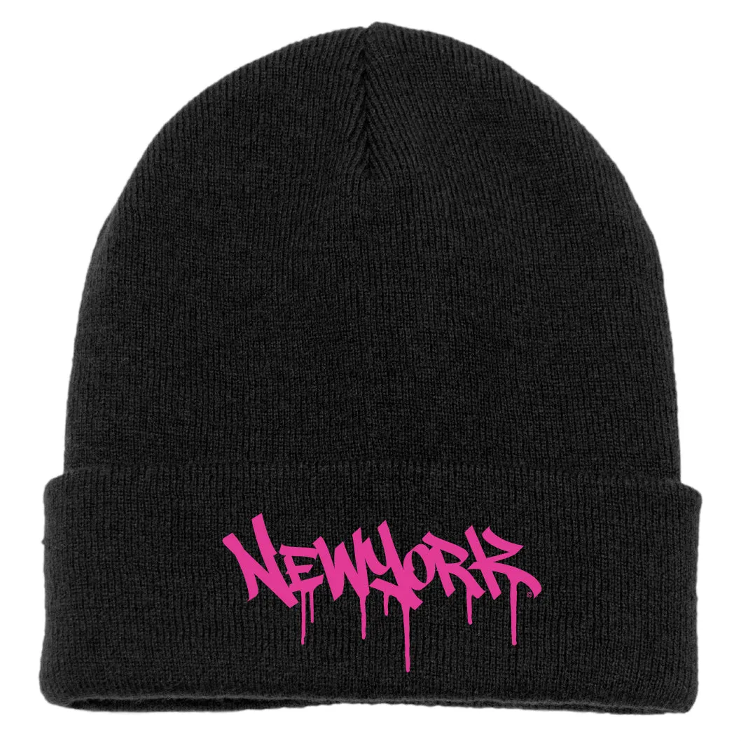 New York Graffiti Knit Hat