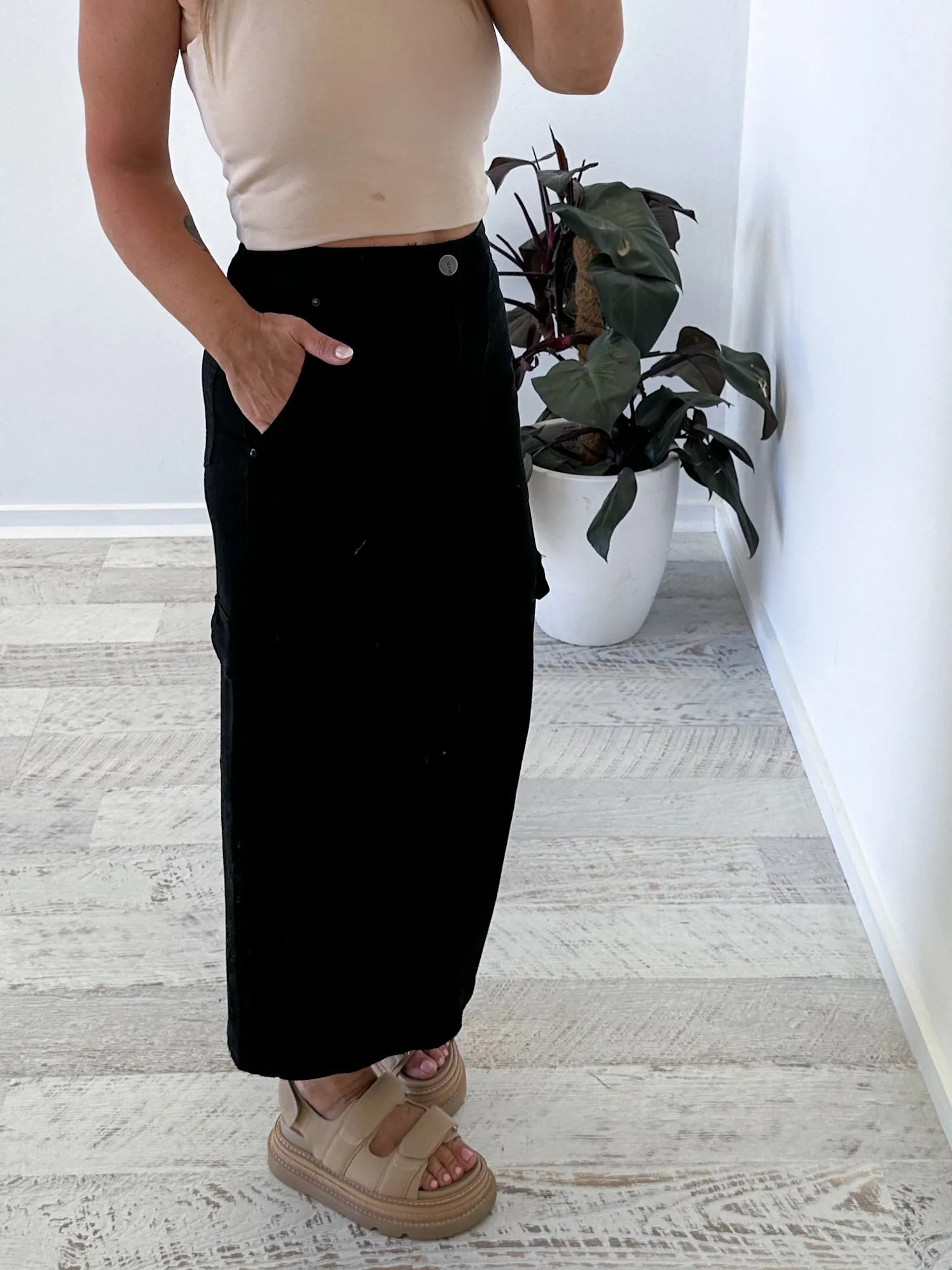 Nova Denim Cargo Skirt