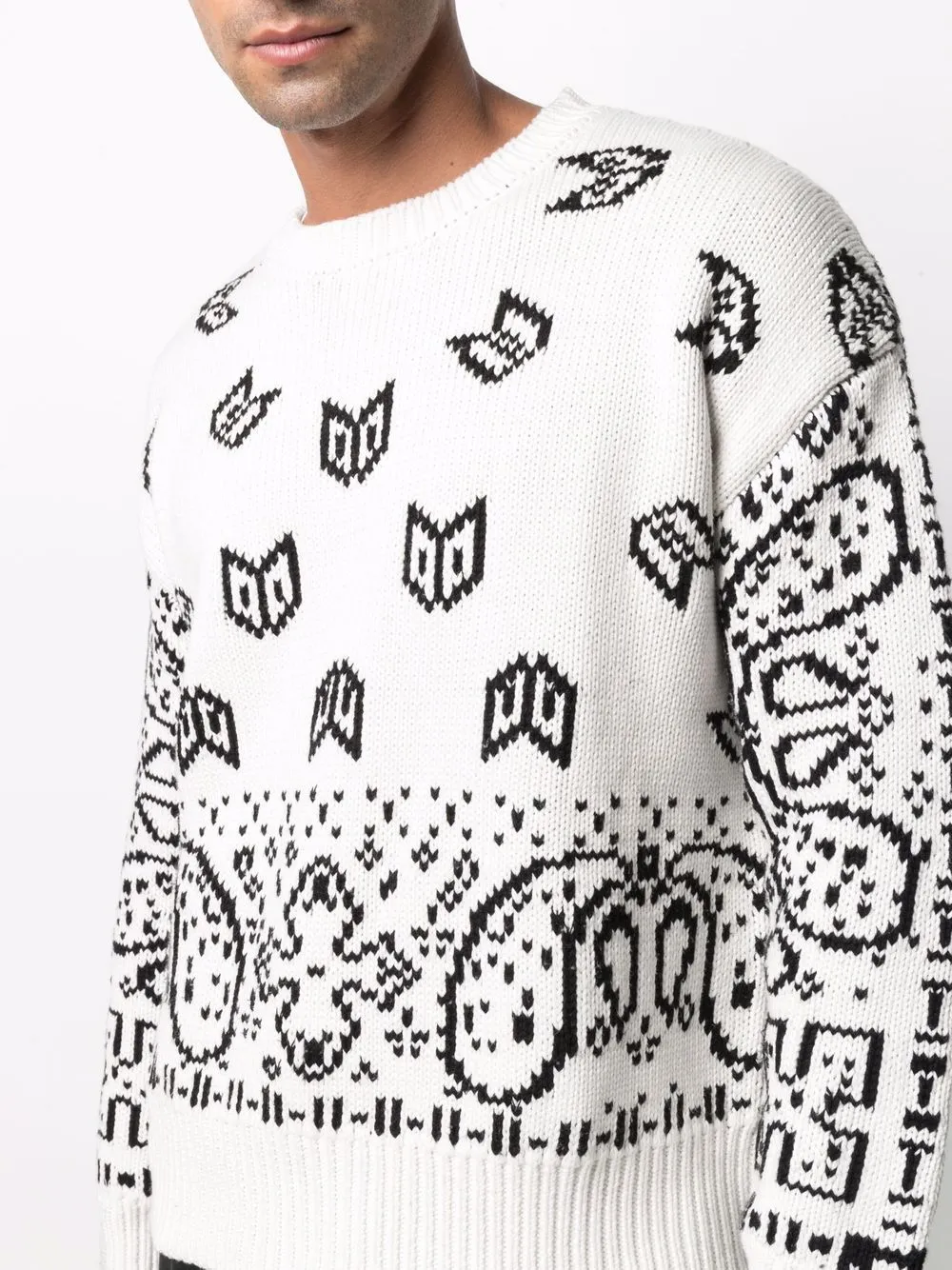 Paisley-Print Cotton Jumper