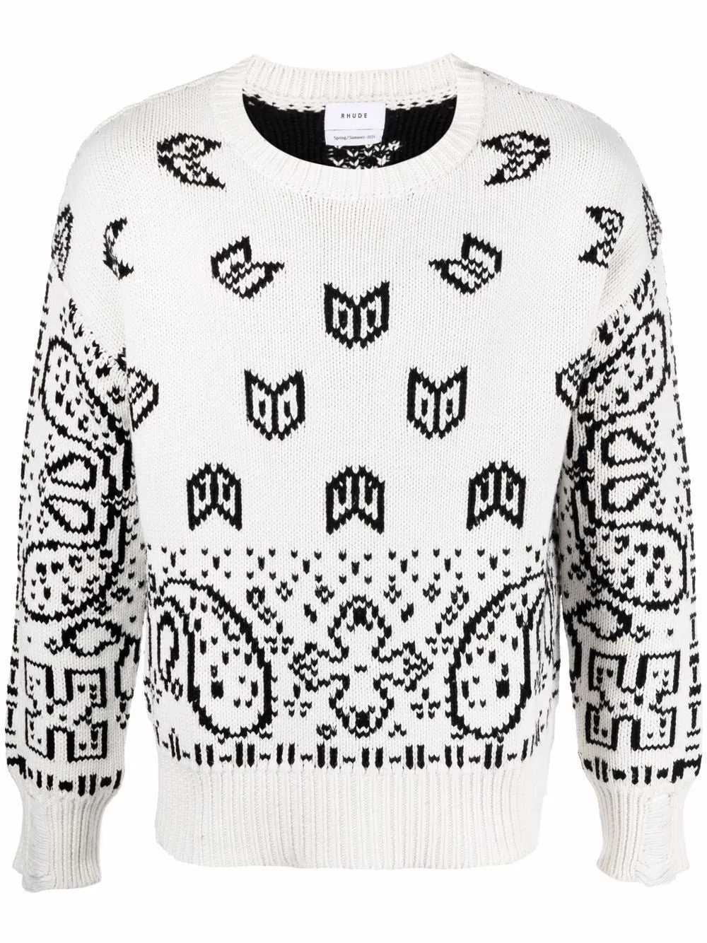 Paisley-Print Cotton Jumper