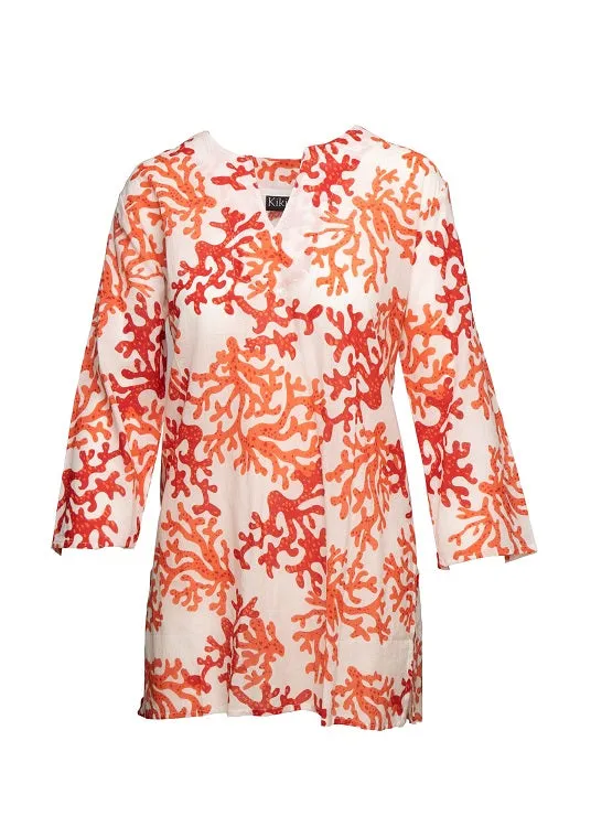 Papayas Coral KikiSol Tunic