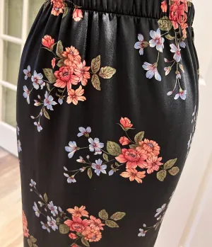 Pencil Skirt-Mauve Floral