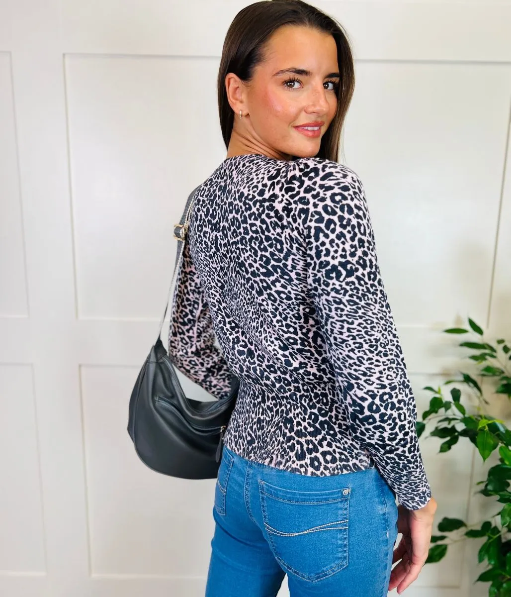 Pink Animal Print Jumper