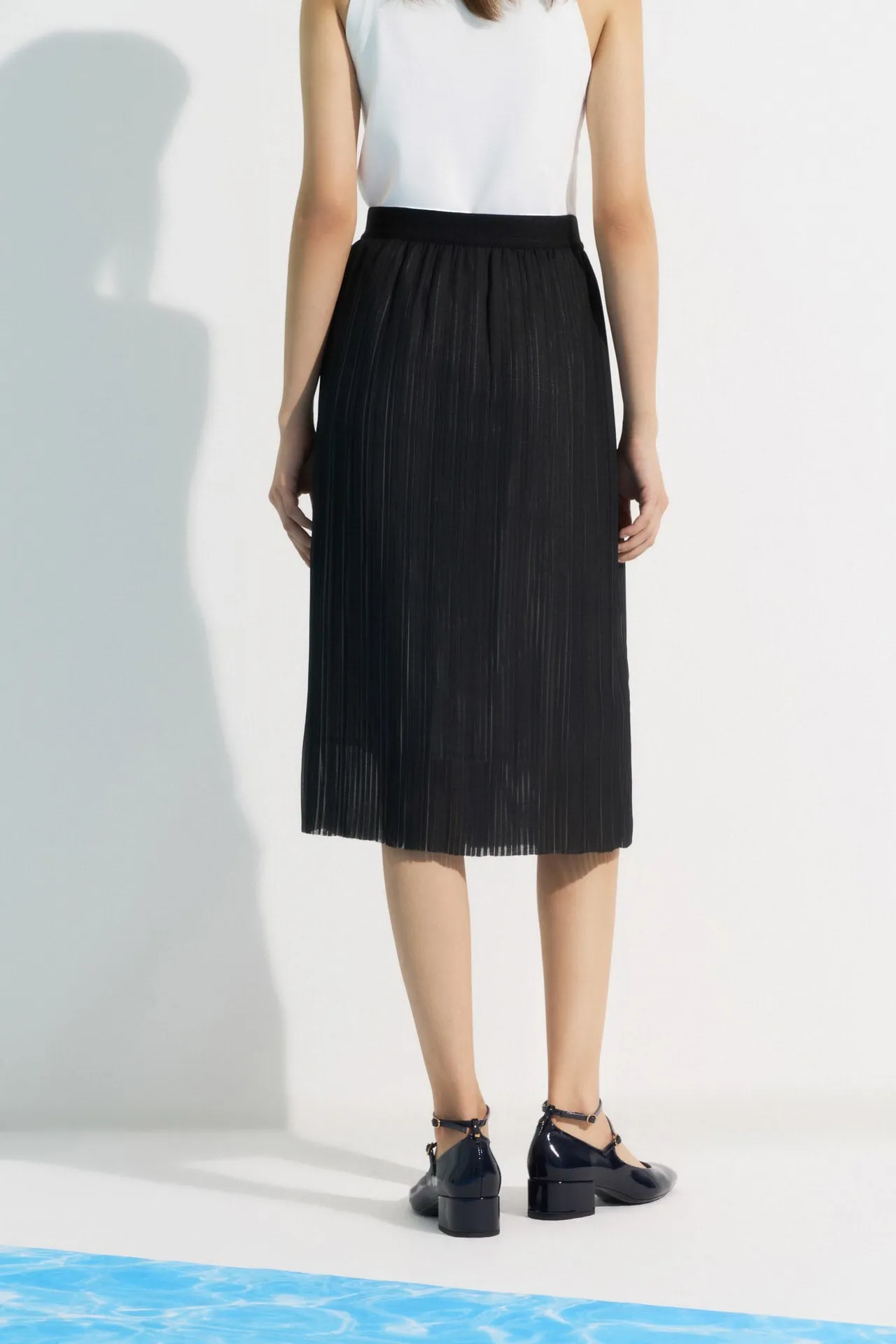 Pleated Flare Skirt