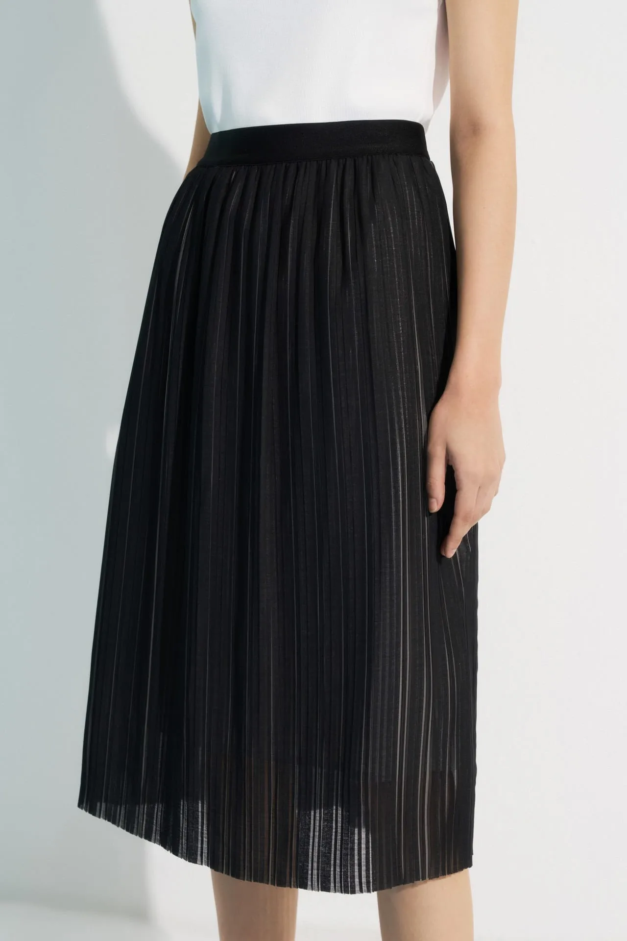 Pleated Flare Skirt