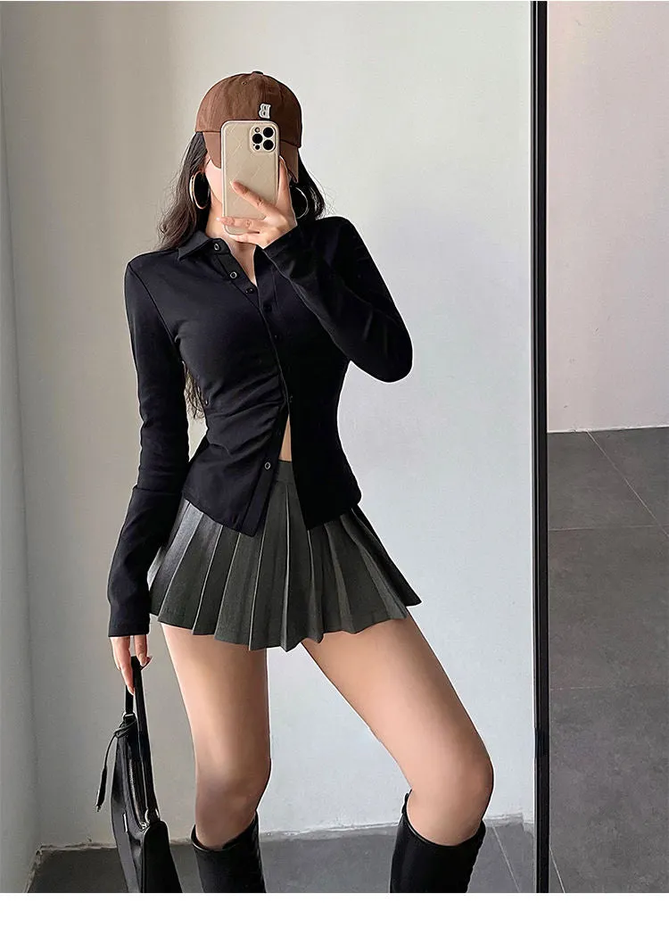 Pleated Mini Skirt With Under Shorts