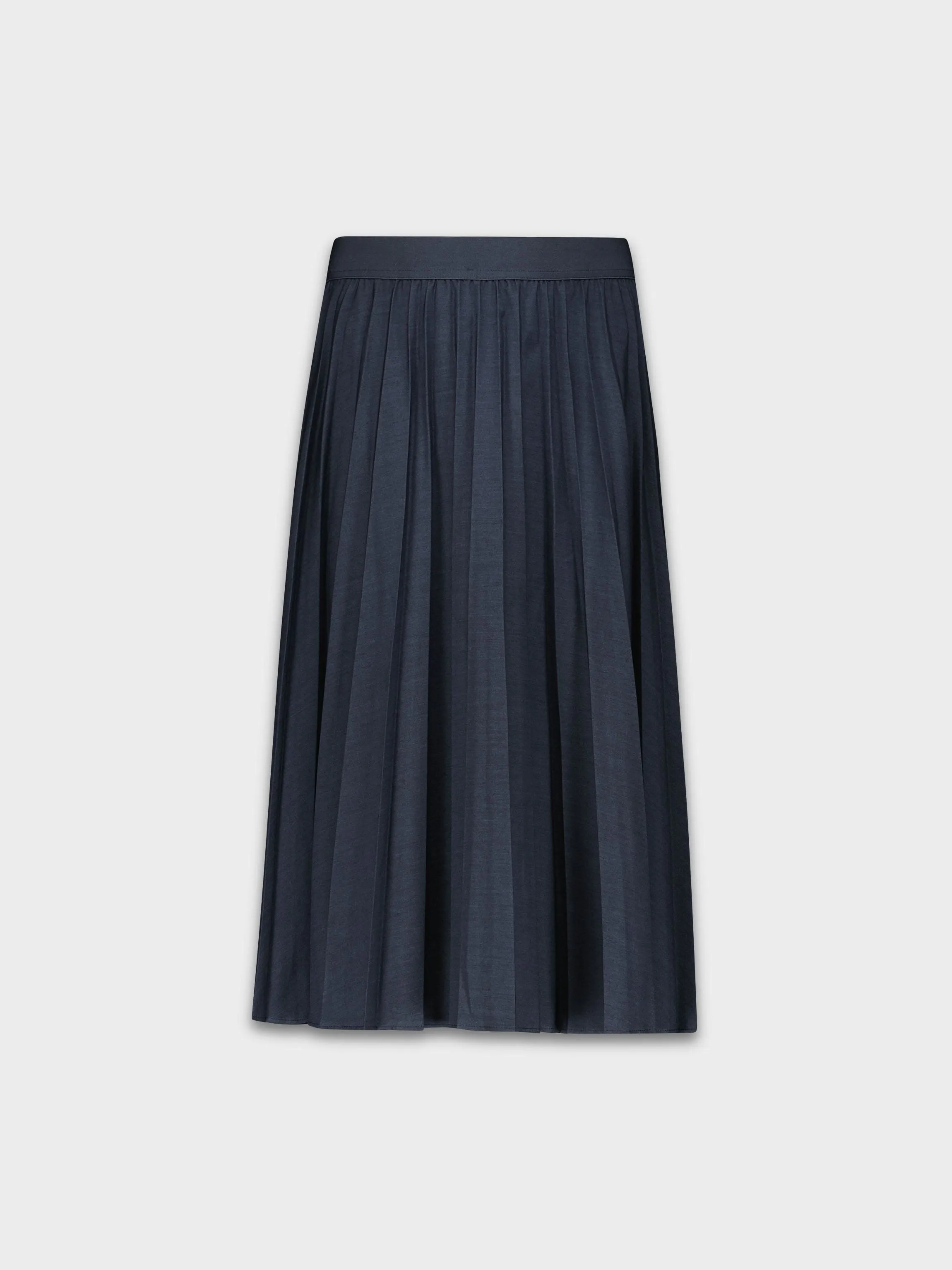 PLEATED SKIRT 27" - DARK DENIM