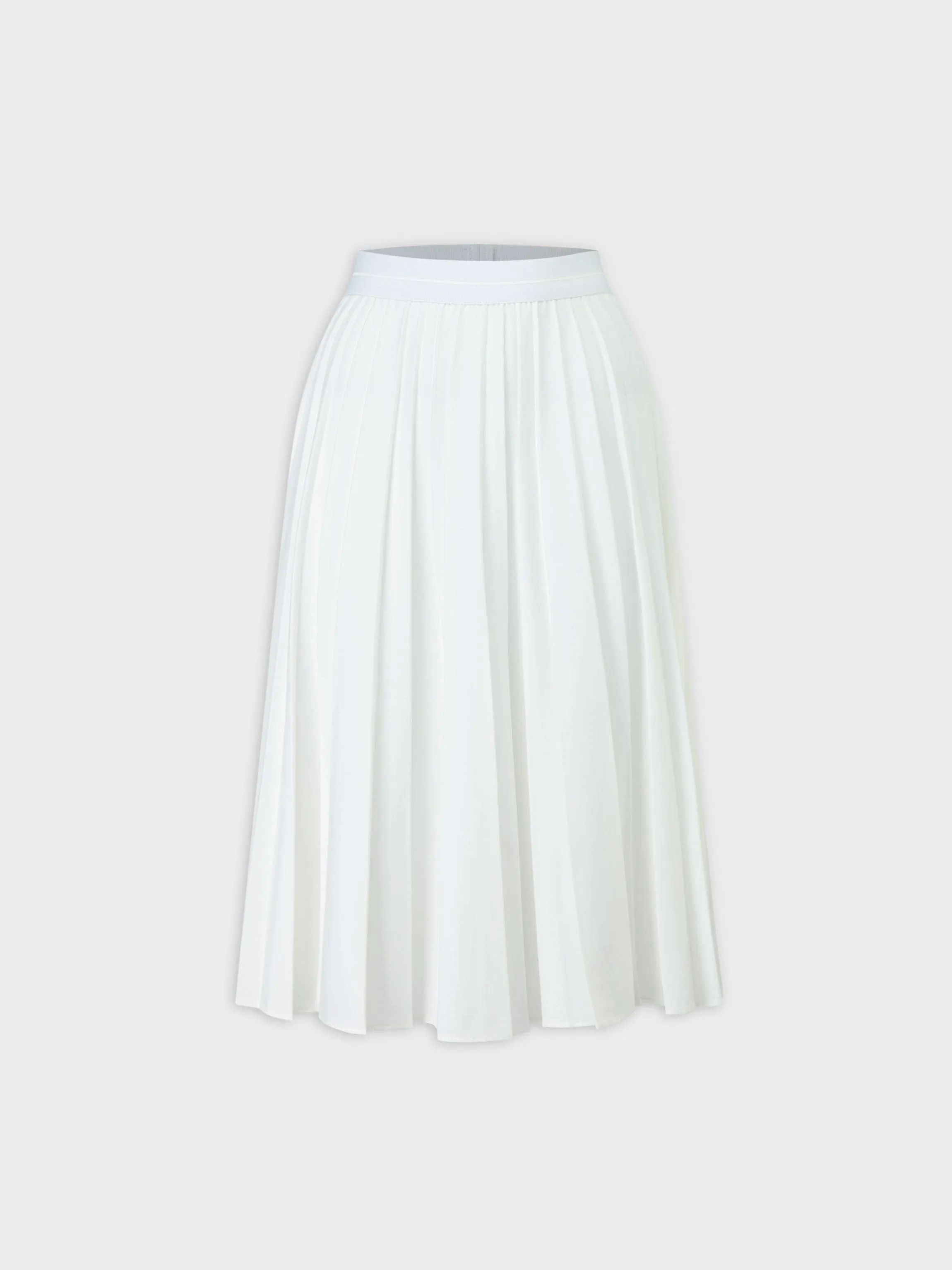 PLEATED SKIRT 27"- WHITE