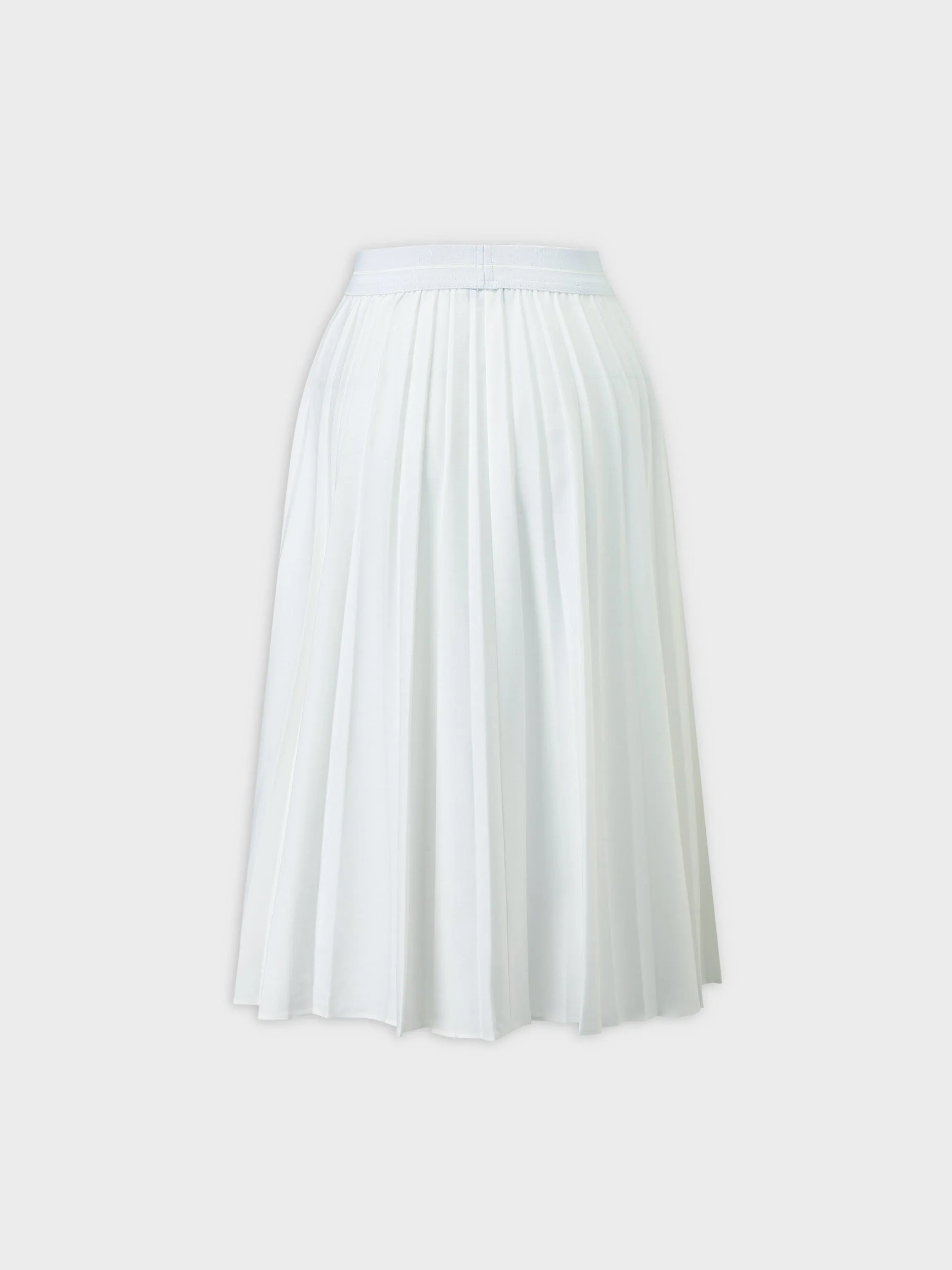 PLEATED SKIRT 27"- WHITE