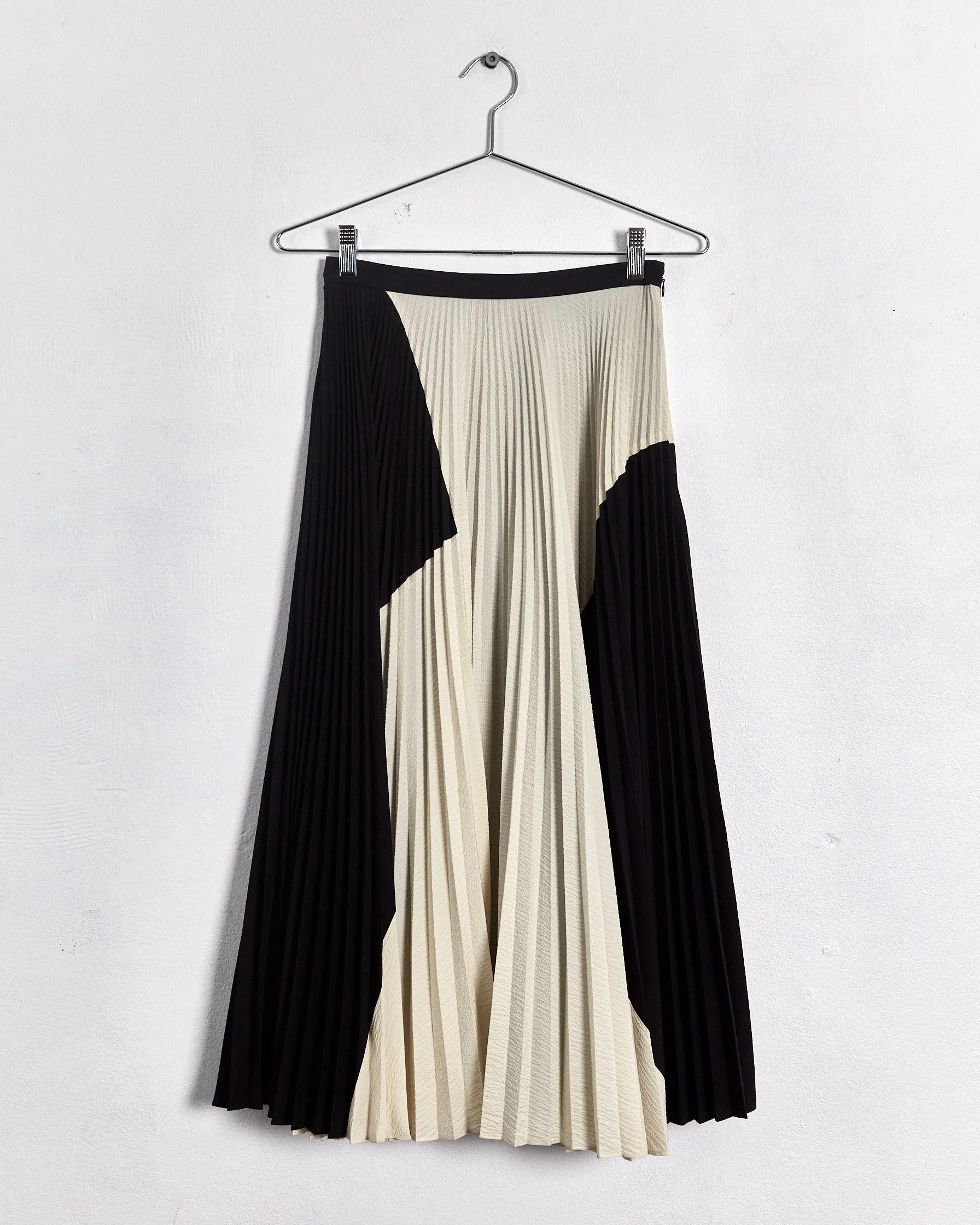 Proenza Schouler resort '14 pleated skirt, cream & black, 10