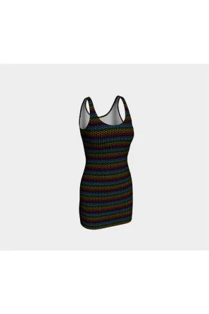 Rainbow Honeycomb Bodycon Dress