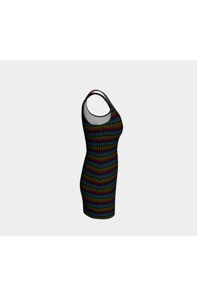 Rainbow Honeycomb Bodycon Dress