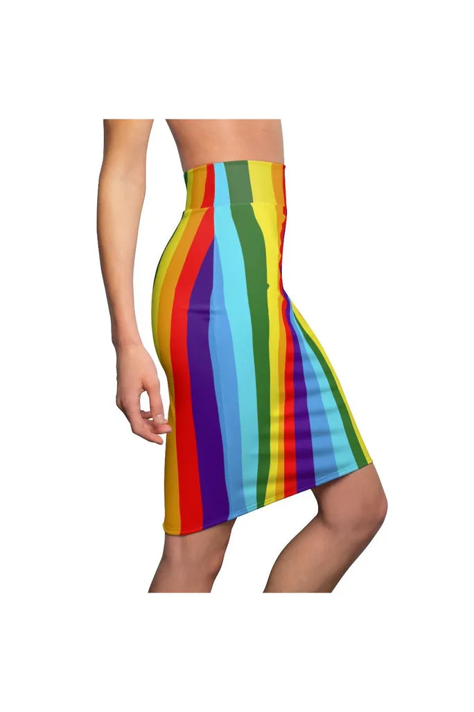 Rainbow ROYGBIV Women's Pencil Skirt