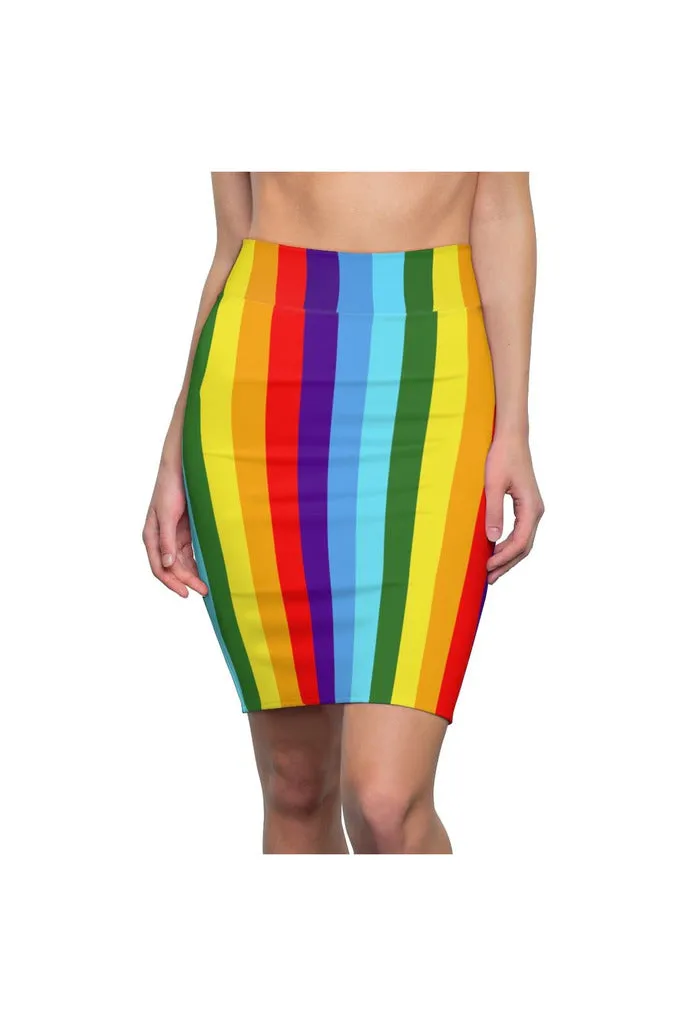 Rainbow ROYGBIV Women's Pencil Skirt