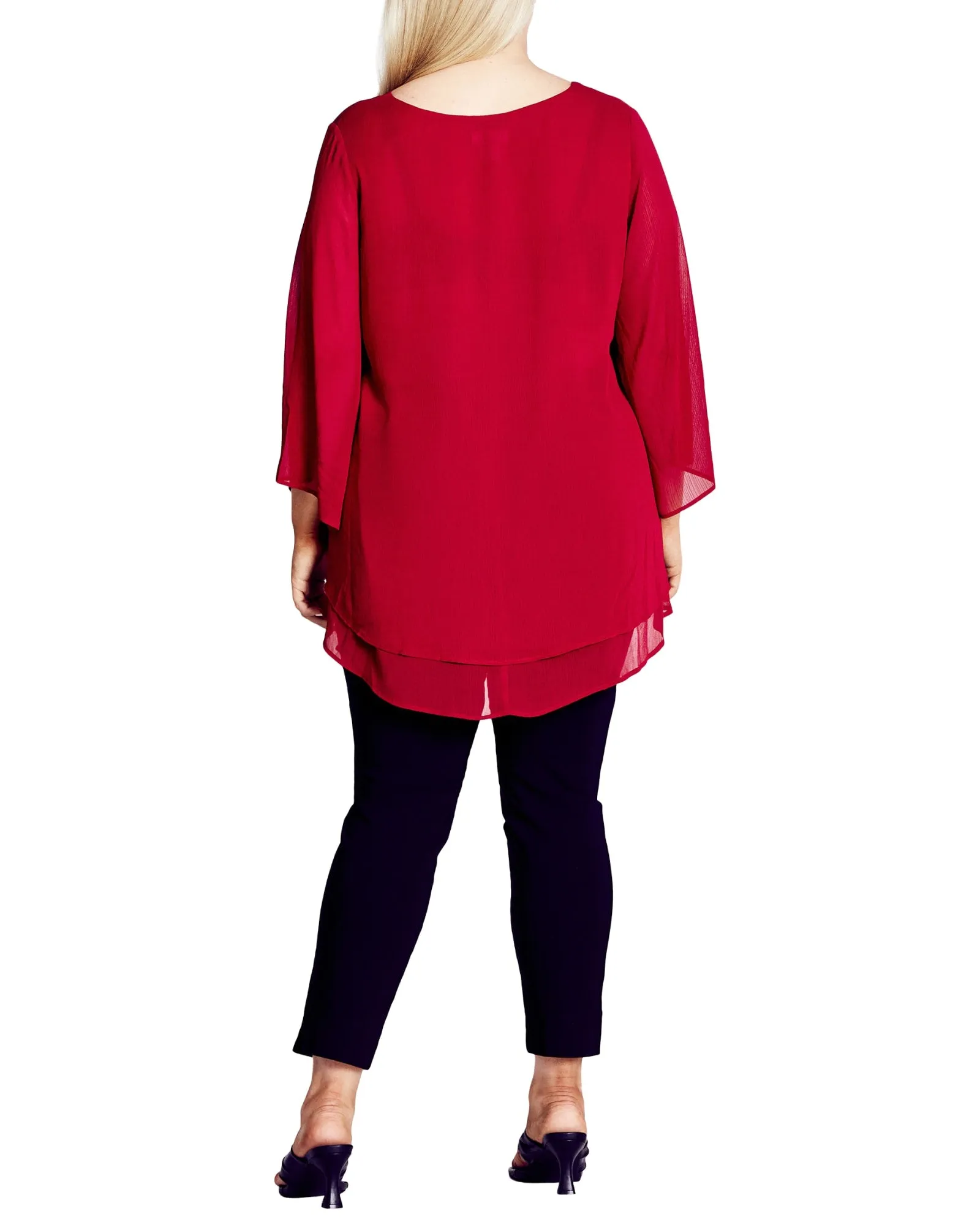 Rosie Layer Top  | Red