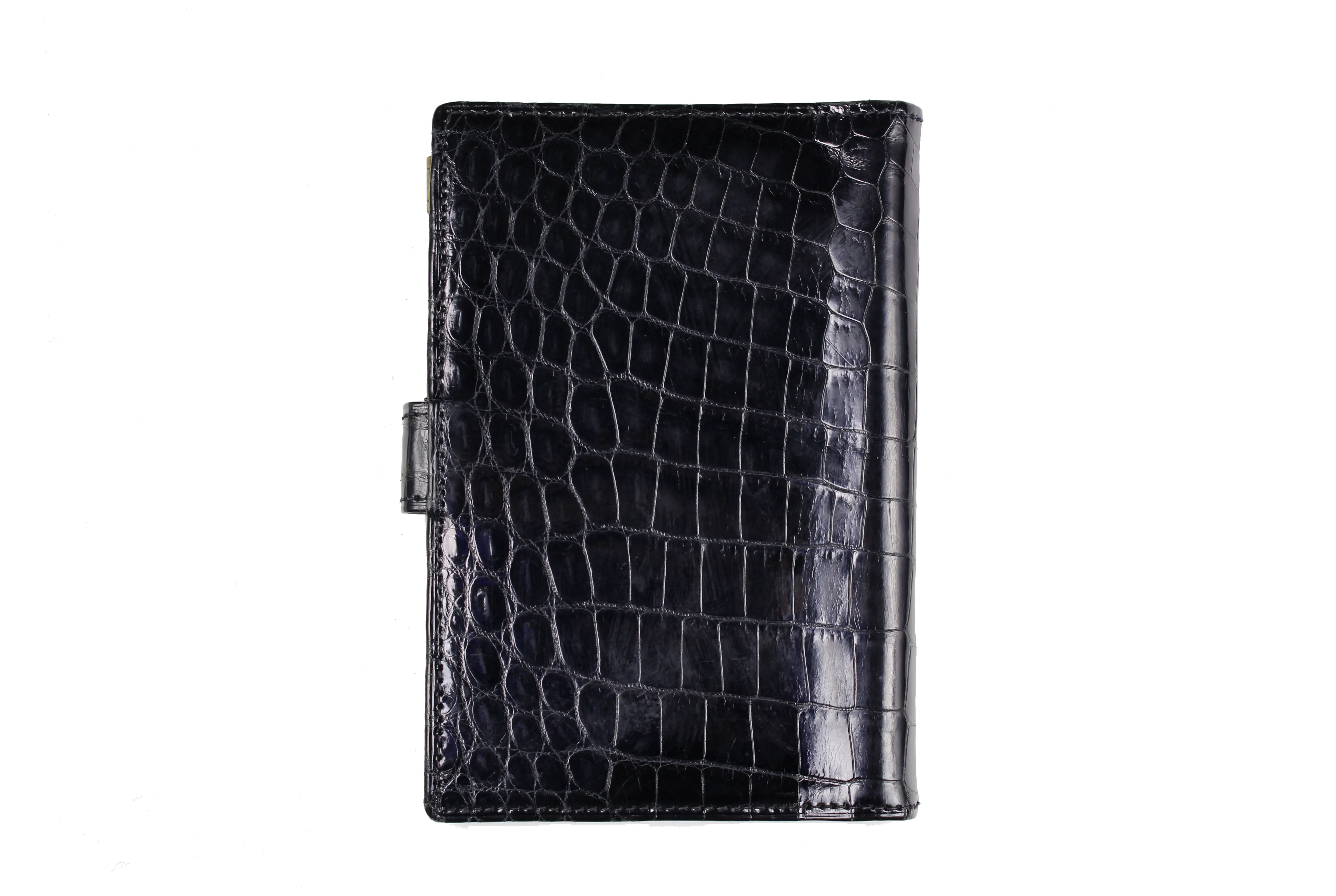 SAINTYVES crocodile skin planner cover