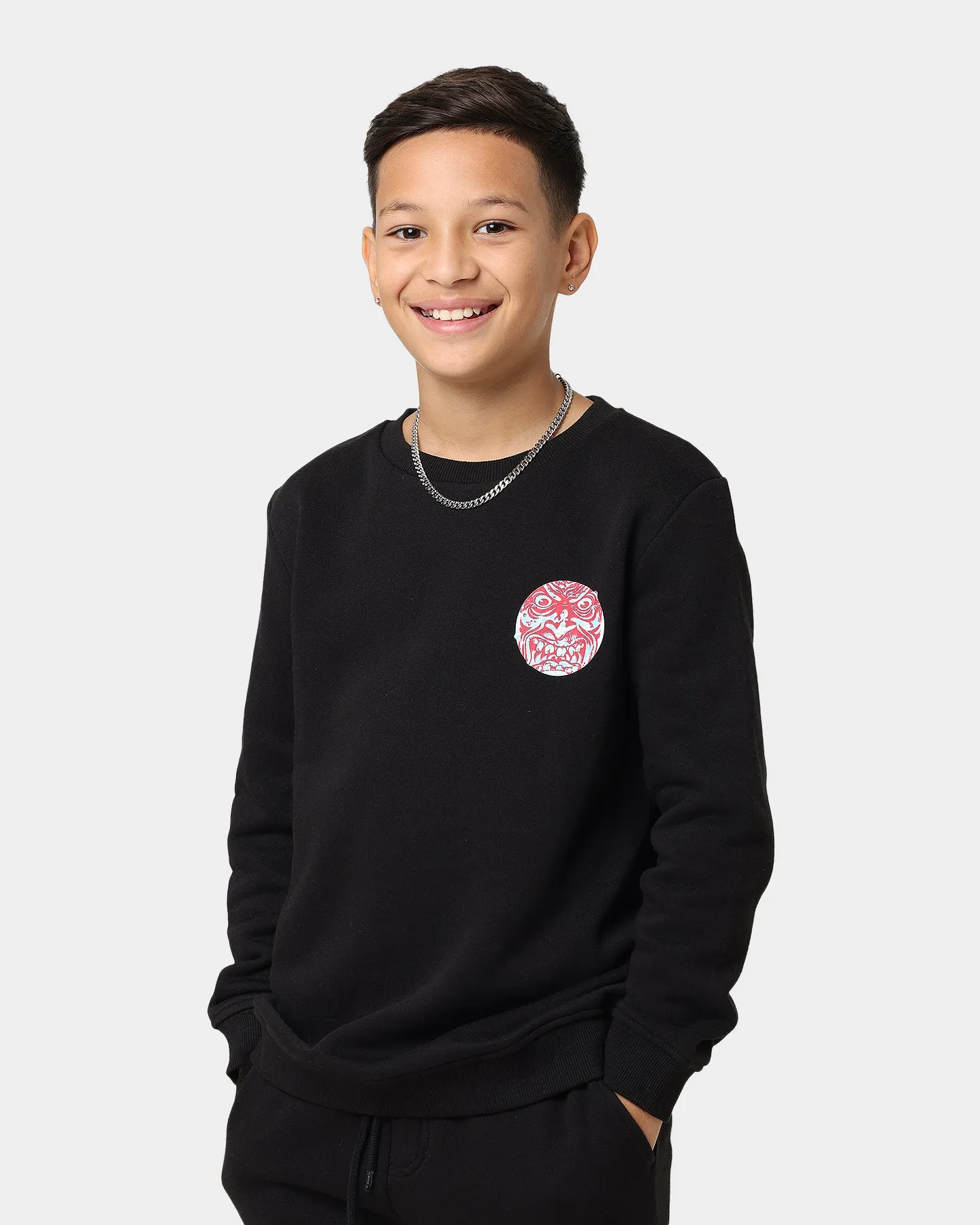 Santa Cruz Kids' Decoder Roskopp Crewneck Black