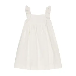 Sawyer Flutter Sleeve Dress White Eyelet