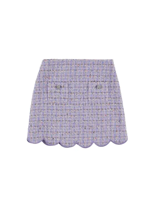 Self-portrait   Bouclé mini skirt 