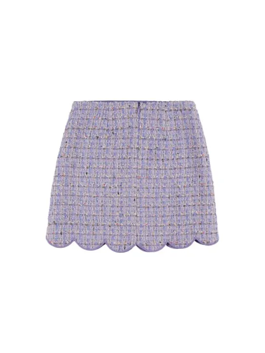 Self-portrait   Bouclé mini skirt 